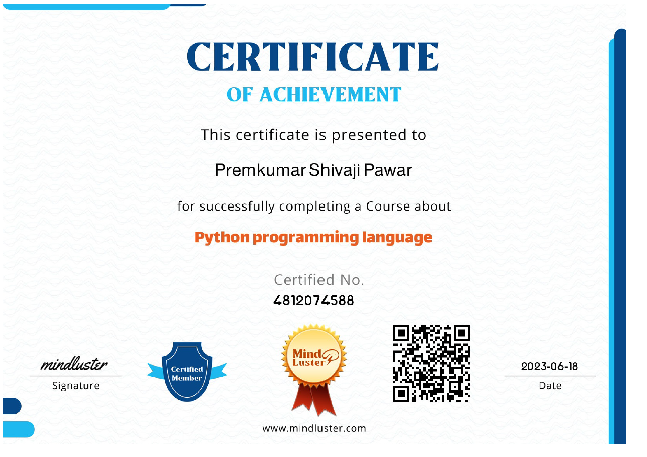 MindLuster Java Certificate